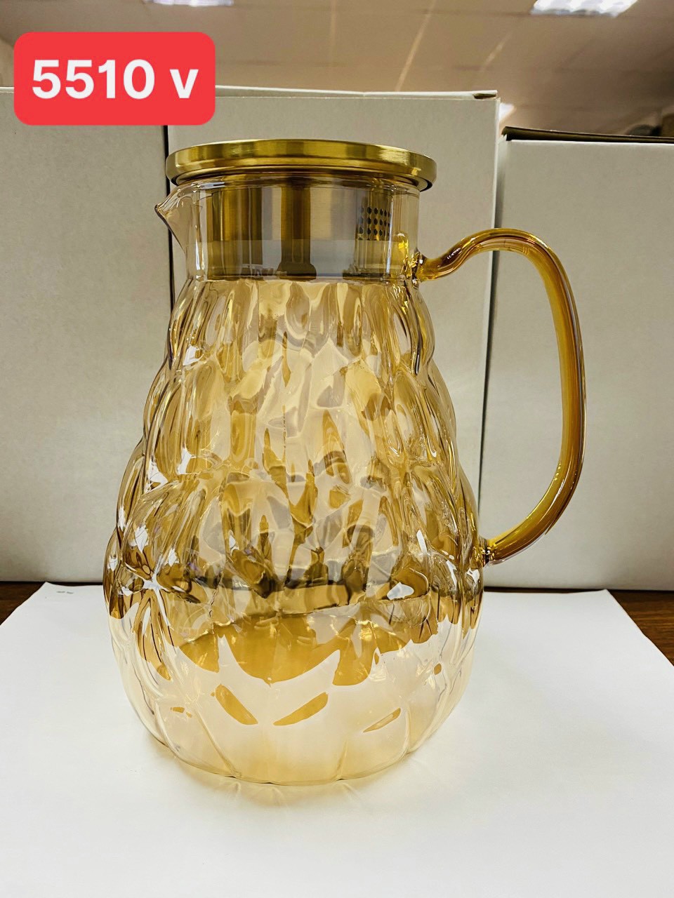 BÌNH THỦY TINH CHỊU NHIỆT MÀU VÀNG DUNG TÍCH 1,6L- 1,7L - BÌNH SỌC ĐÁY BẰNG-BÌNH SỌC KIM CƯƠNG - BÌNH SỌC- BÌNH VÂN ĐÁ- BÌNH KIM CƯƠNG-BÌNH VÁT CẠNH