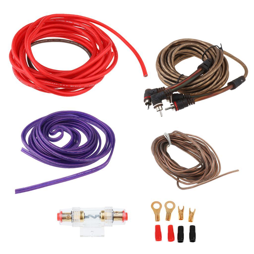 Car Audio Speaker Cable Wire Wiring 8GA Amplifier Subwoofer Installation Set