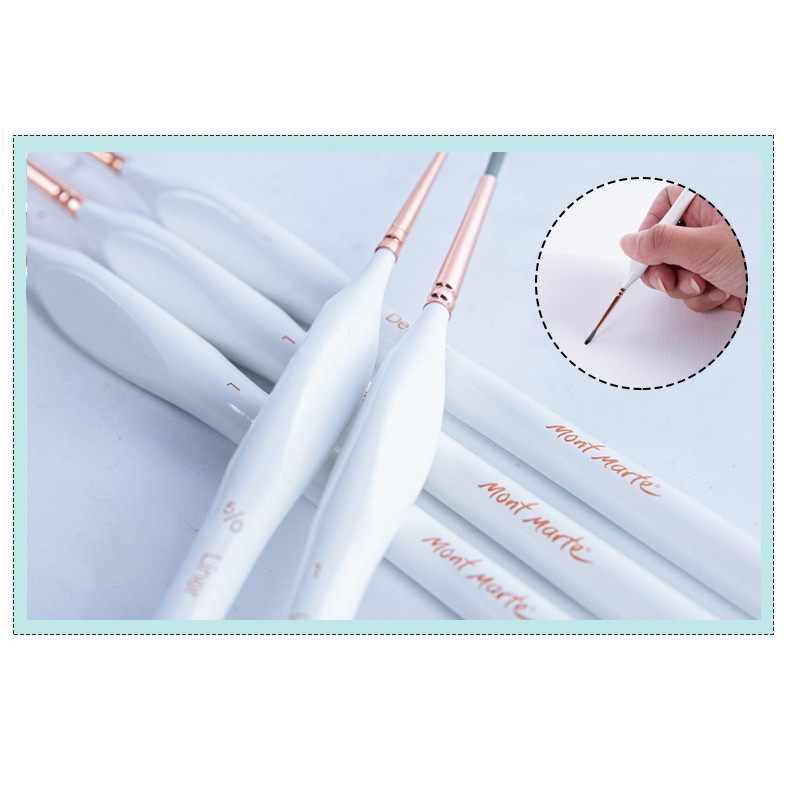 Bộ cọ tỉa Mont Marte Detail & Liner BMHS0034 lông nhân tạo