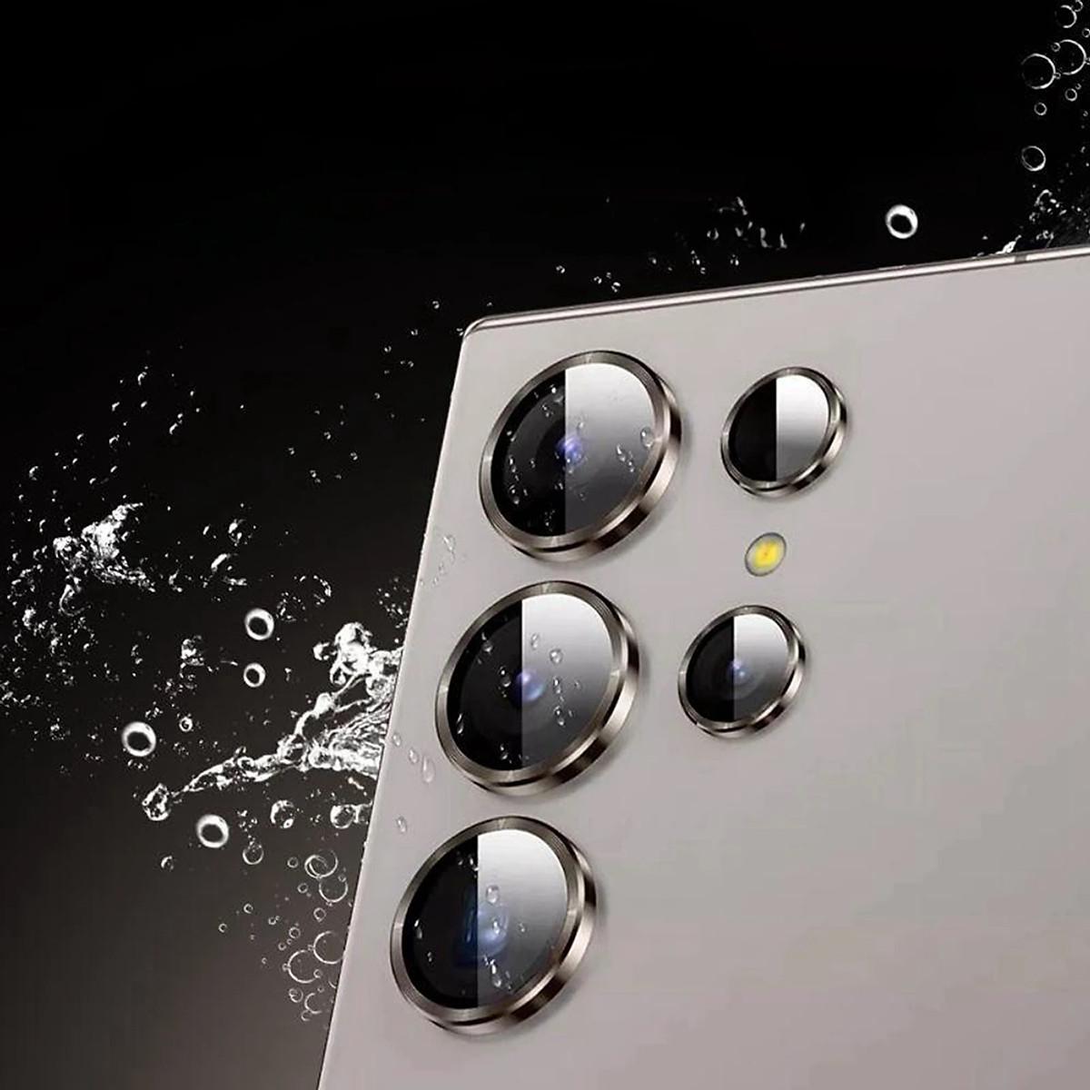 Tấm dán kính cường lực Camera cho SamsungGalaxy S25 Ultra / S23 Ultra / S24 Ultra hiệu KUZOOM AR - công nghệ kế dính tự động, mặt kính AGC sắc nét với độ cứng 9H, trang bị khung tự dán dễ dàng tự dán ở nhà - Hàng nhập khẩu