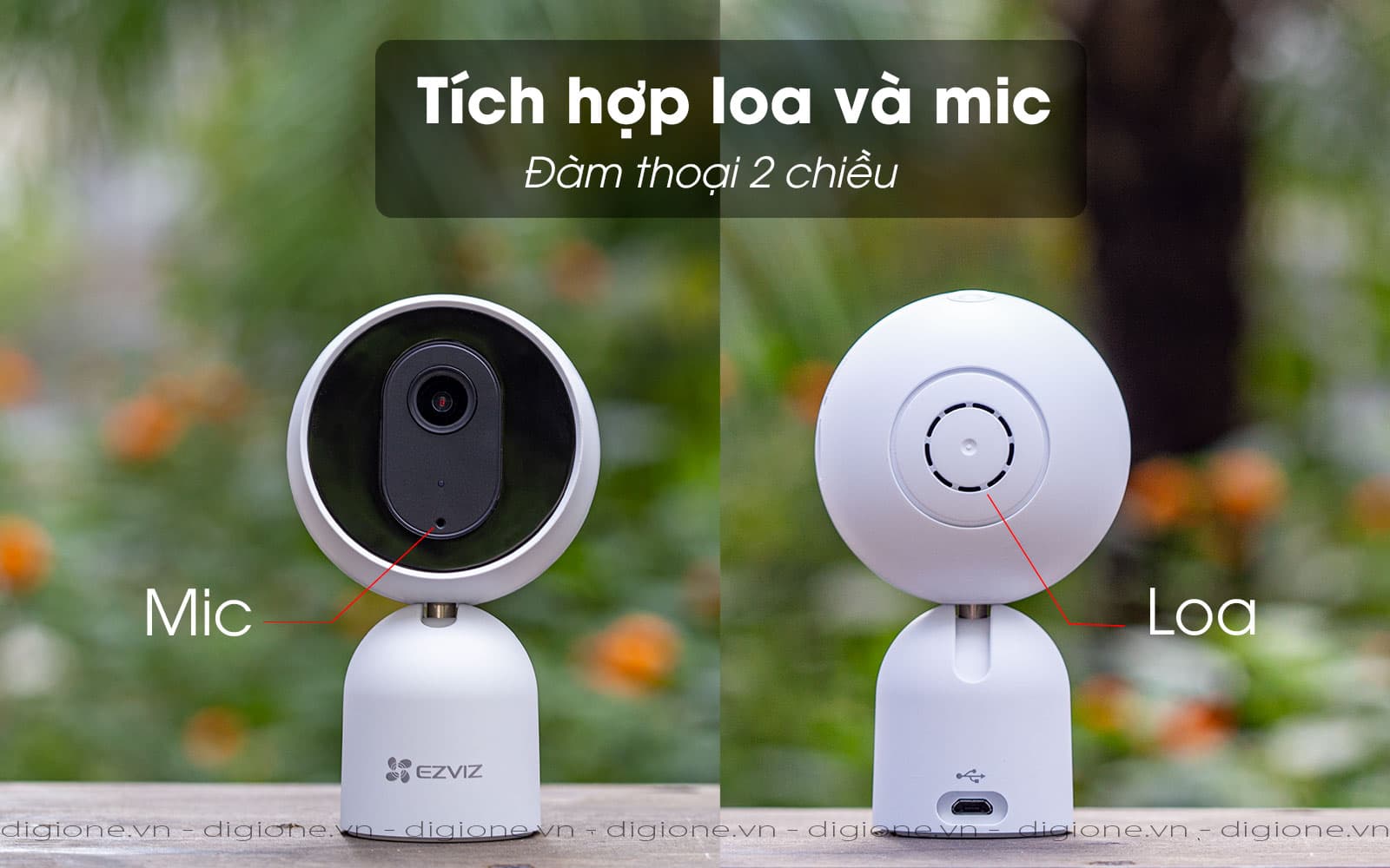 Camera EZVIZ C1T đàm thoại 02 chiều, cố định lắp trong nhà, hồng ngoại thông minh, hình ảnh rõ nét Full HD-Hàng Chính Hãng