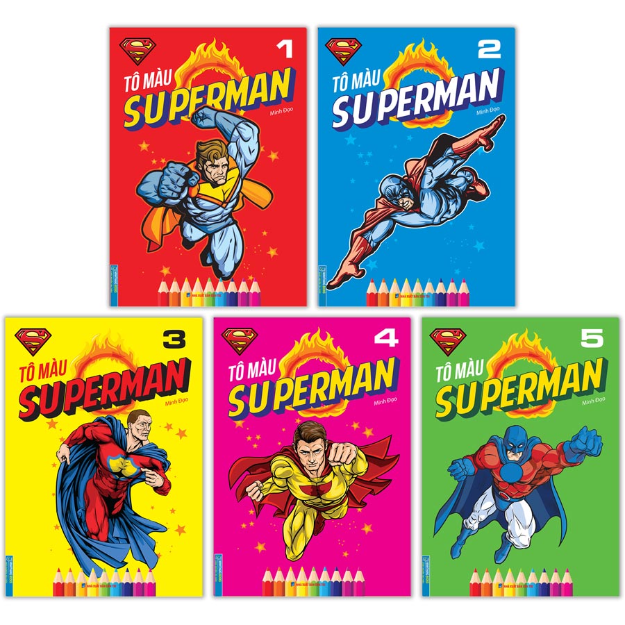 Combo 5 Cuốn Tô Màu Superman