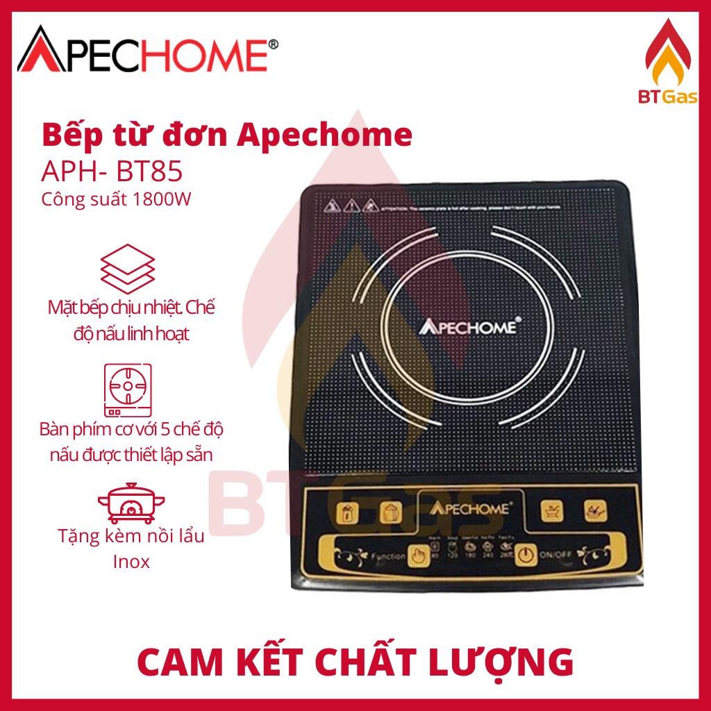 Bếp từ đơn công suất 1800W Apechome APH-BT85 (Tặng Kèm Nồi Lẩu) - Hàng chính hãng