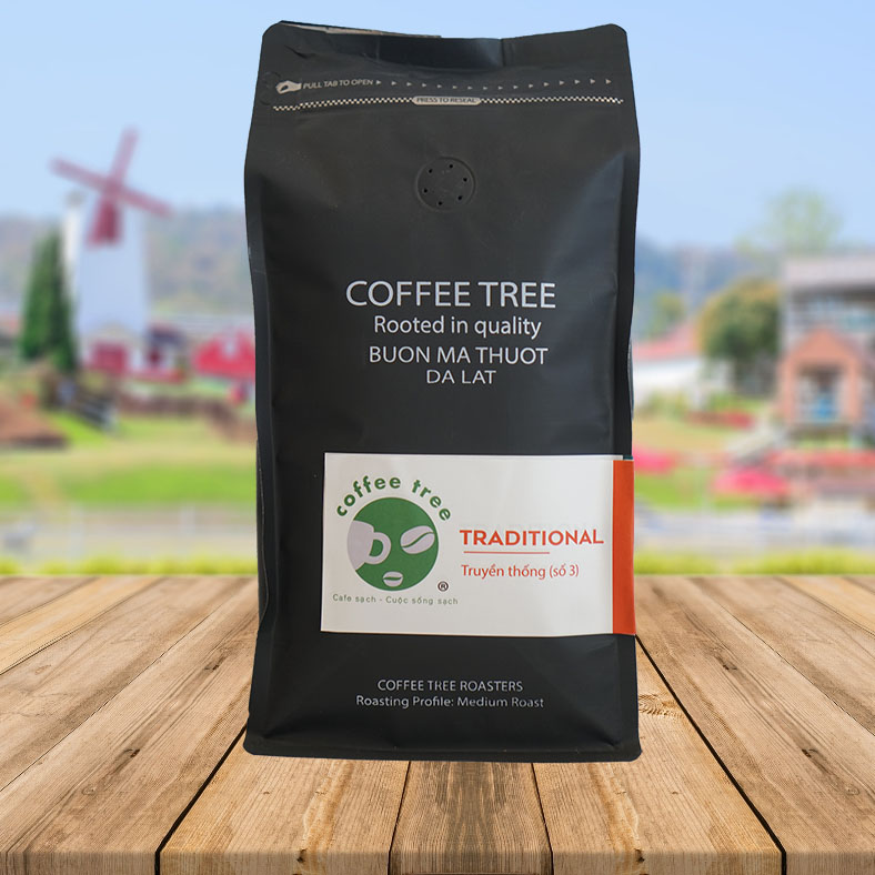 Cà phê bột 100% nguyên chất truyền thống số 3 Coffee Tree 500gr thơm ngon, đậm đà, gu mạnh (Cà phê)