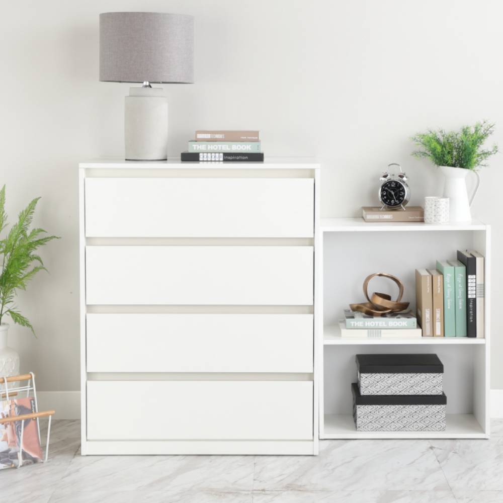 [ Miễn Phí Vận Chuyển &amp; Lắp Đặt ] Tủ Ngăn Kéo MOLLY Màu Gỗ Trắng Đựng Đồ Cao Cấp, Phủ Melanine Chống Ẩm Sang Trọng  Phân Loại 3 Tầng Và 4 Tầng | Index Living Mall | Nội Thất Nhập Khẩu Thái Lan - Phân Phối Độc Quyền Tại Việt Nam