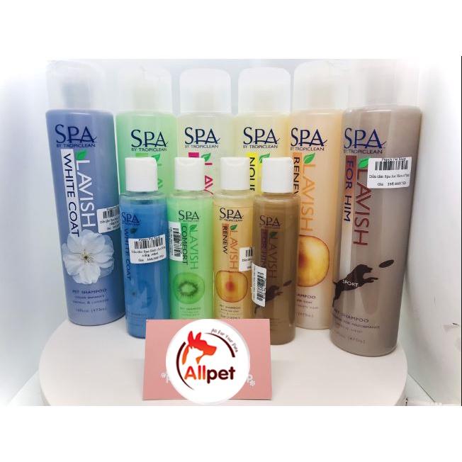 Sữa tắm cho chó TropiClean. Dầu gội dưỡng lông, khử mùi, giảm stress, năng động, nhạy cảm, lưu hương lâu. Chai 473ml.