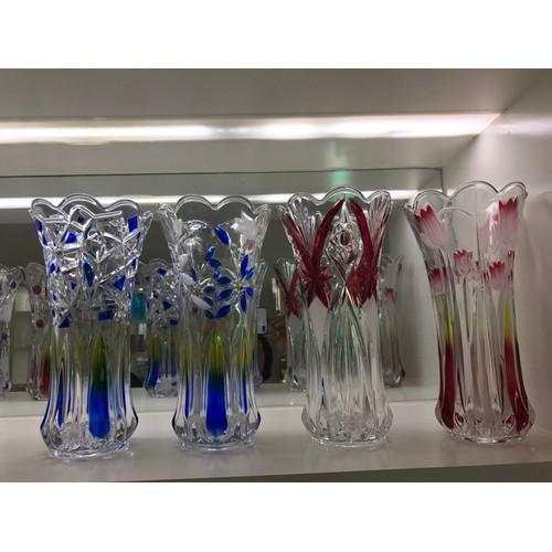 LỌ HOA THỦY TINH MÀU 25CM SIÊU ĐẸP GIAO NGẪU NHIÊN MÀU