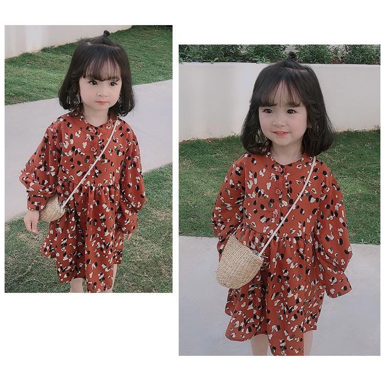Đầm hoa nhí tay dài cho bé siêu cưng