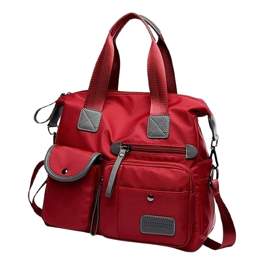 Women's Large Capacity Casual Shoulder Bag Waterproof Multi Pockets Oxford Cloth Cross Body Handbag Tote
