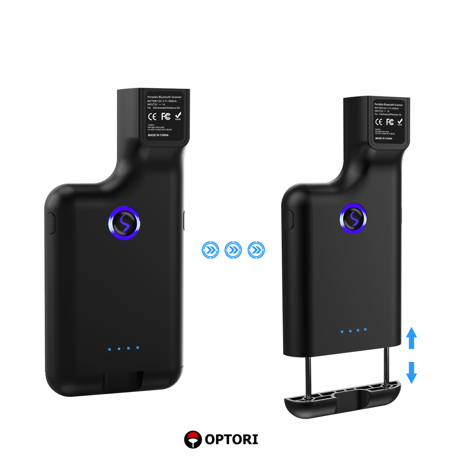 Máy quét mã vạch không dây – Máy quét mã vạch bluetooth – Clip Scanner OPTORI OPN4000 (hàng chính hãng)