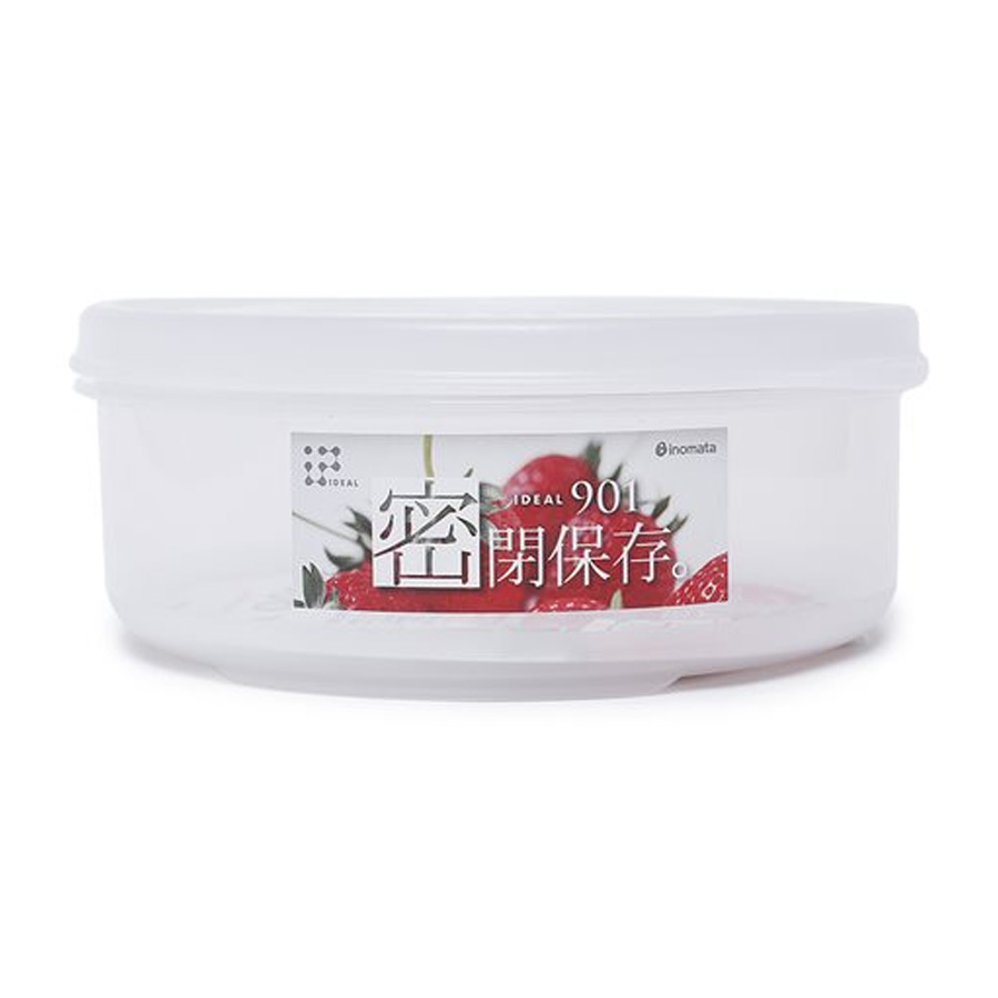 Combo Hộp Nhựa Tròn Nắp Dẻo Bảo Quản Thực Phẩm + Muôi Nhựa Xới Cơm An Toàn - Nội Địa Nhật Bản