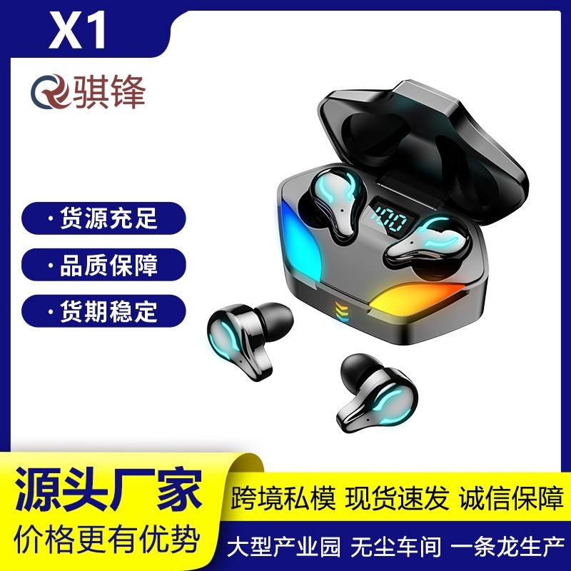 Mẫu tai nghe bluetooth không dây chơi game X1 được ưu đãi nhất hai tai không có độ trễ giảm tiếng ồn thể thao mini trong tai