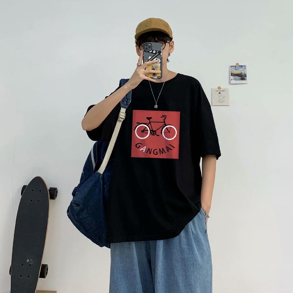 Áo Thun Nam Tay Ngắn In Hình Xe Đạp Cá Tính