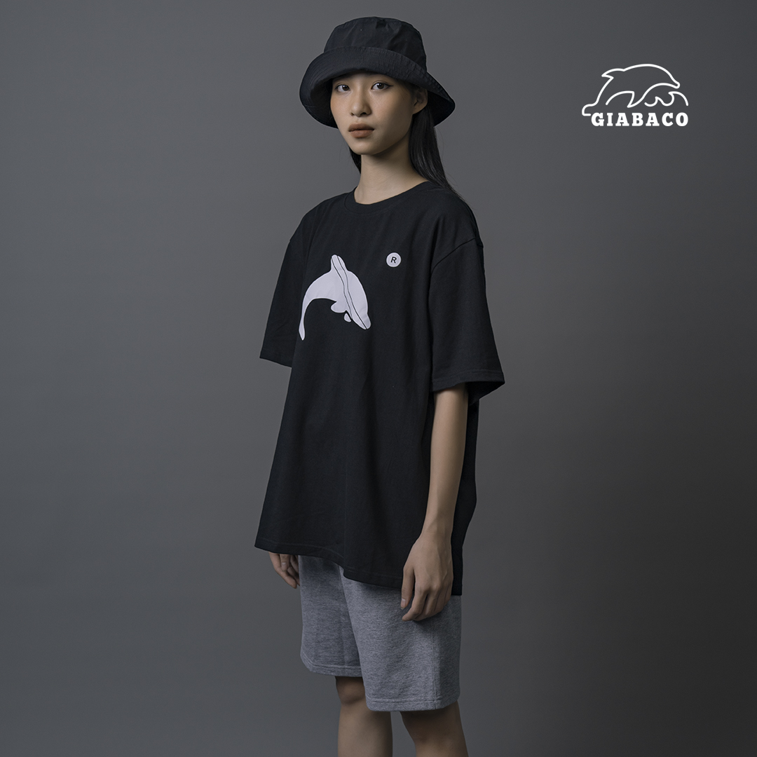 BLACK T-SHIRT Dolphin-GIABACO