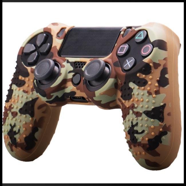 Vỏ Silicone Mềm Họa Tiết Rằn Ri Bảo Vệ Tay Cầm Chơi Game PS4 4
