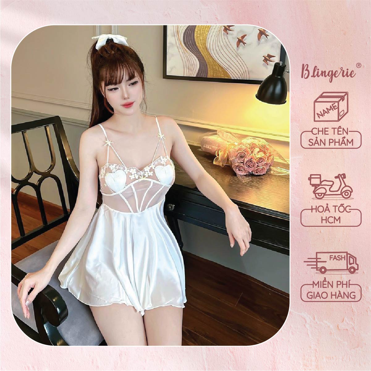 Váy Ngủ Ngắn Gợi Cảm - B.Lingerie