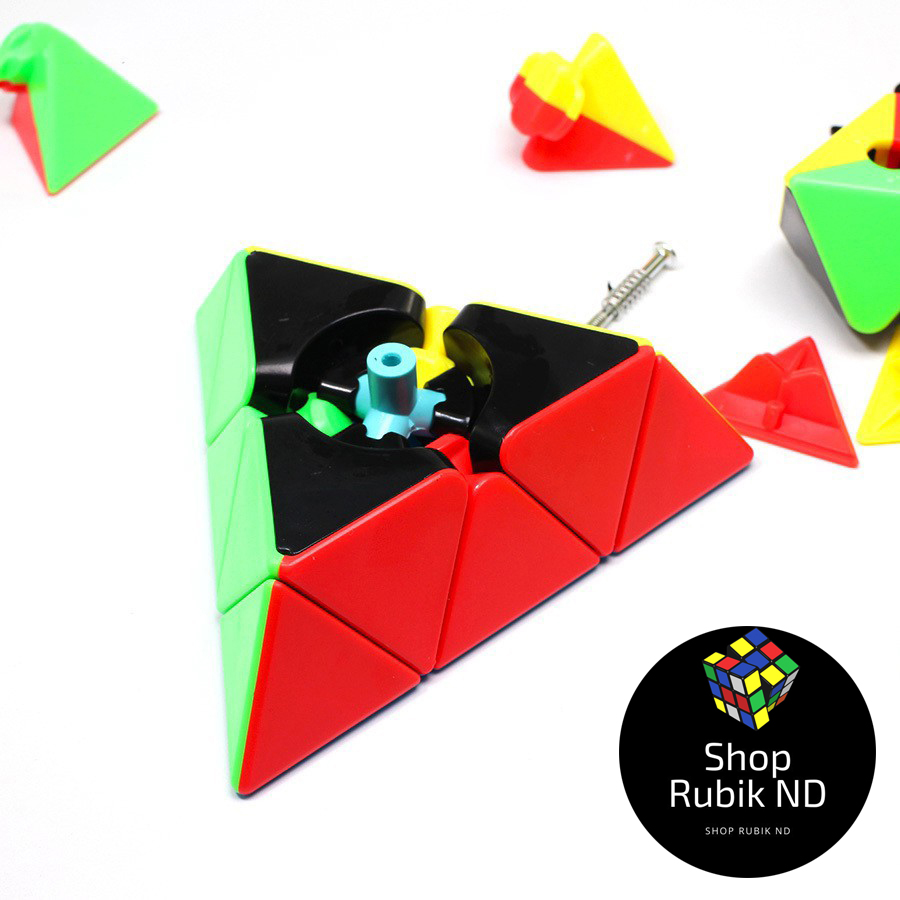 Rubik Tam Giác Pyraminx 3x3 Cao Cấp - Tặng Đế Kê Rubik Siêu Xịn