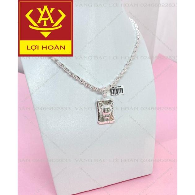 Dây chuyền nam bạc thật mặt hình gấu - trang sức lợi Hoàn