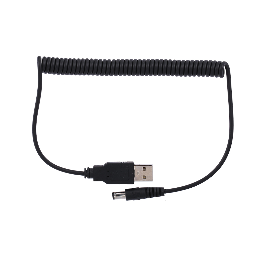 Cáp Nguồn USB Male Sang DC 5.5 X 2.1 Male Với Dây Lò Xo Cho Máy Tính PC