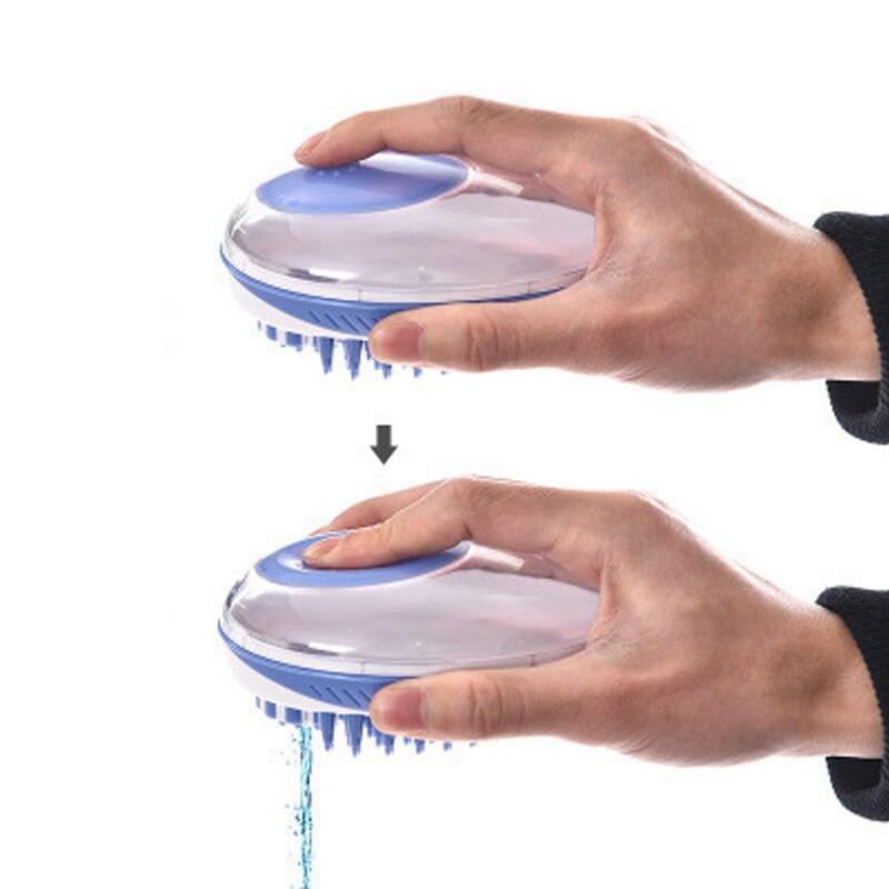 Pet Dog Cat Bath Brush 2-in-1 Pet SPA Massage Comb Soft Silicone Pet Shower Hair Grooming Cmob Dog Cleaning Tool Pet Supplies