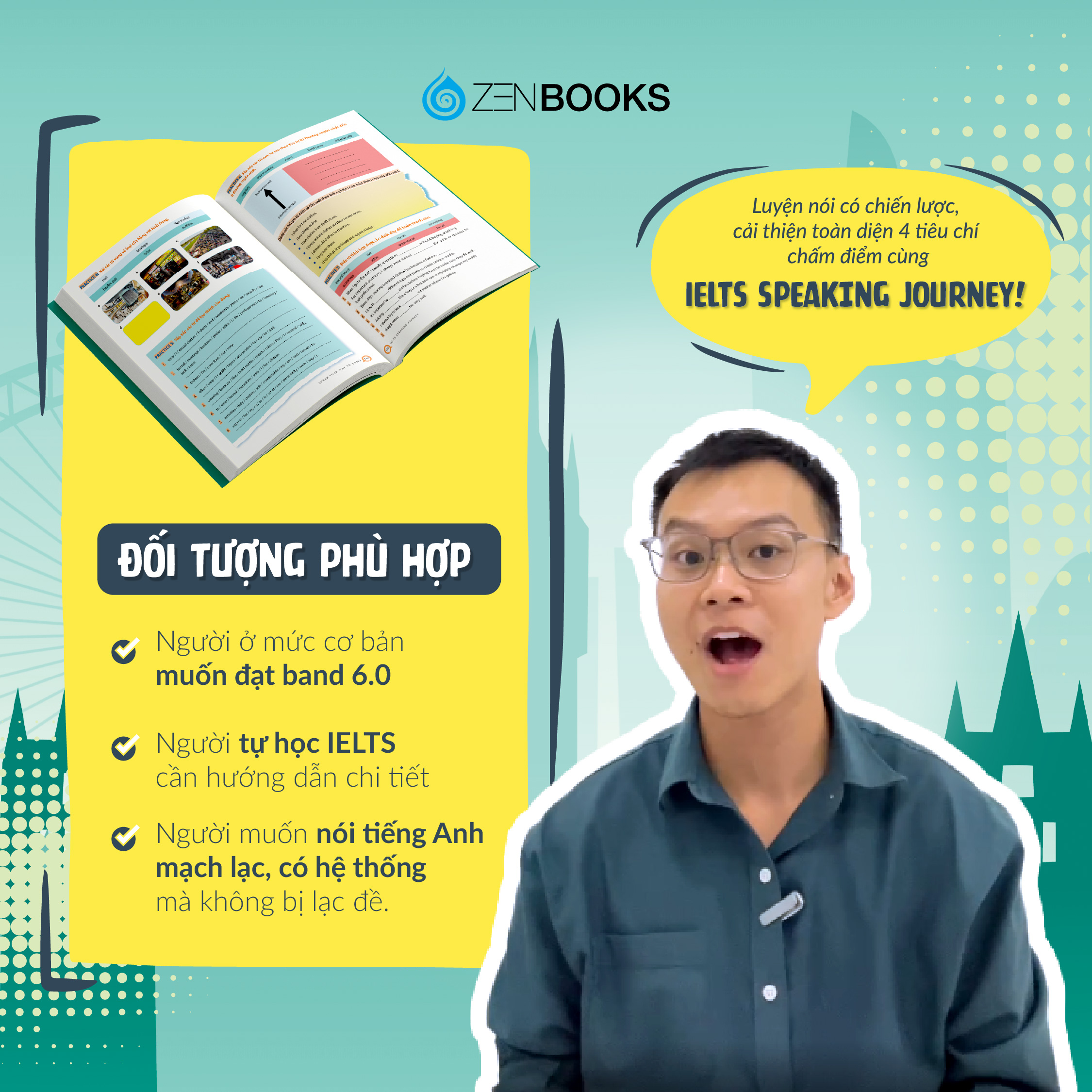 Sách - IELTS Speaking Journey: Lộ Trình Tự Học IELTS Speaking Từ Cơ Bản Đến Band 6.0