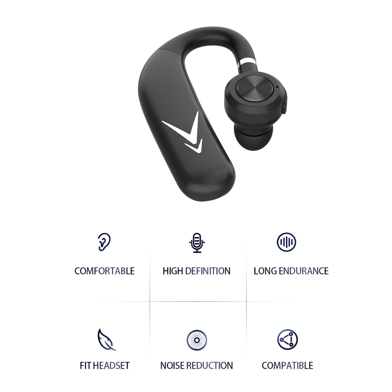 J6 True Wireless Earbuds Hanging Ear Rotating Long Standby for Travel