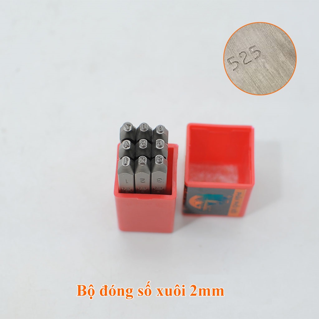 Bộ đóng số Xuôi cỡ 2mm hàng Đài Loan