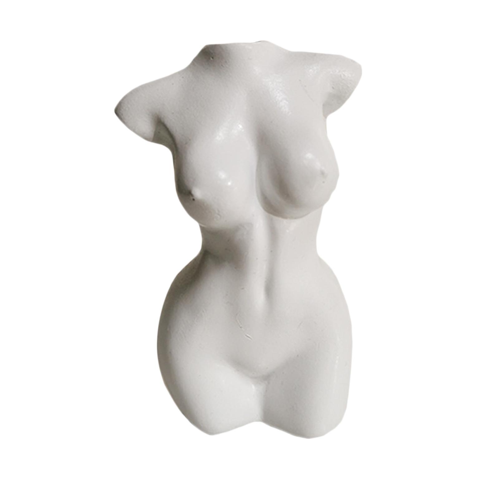 Female Body Vase Plants Pot Art Statue Desktop Decor