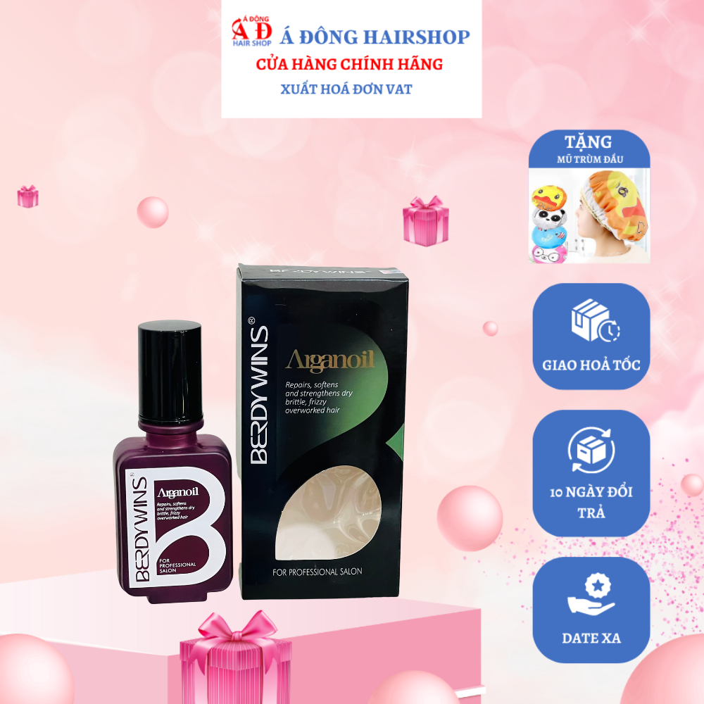 [+Tặng mũ trùm][VAT] DẦU GỘI XẢ HẤP Ủ TÓC PHỤC HỒI SIÊU MƯỢT BERDYWINS ARGAN OIL COLLAGEN COMPLEX