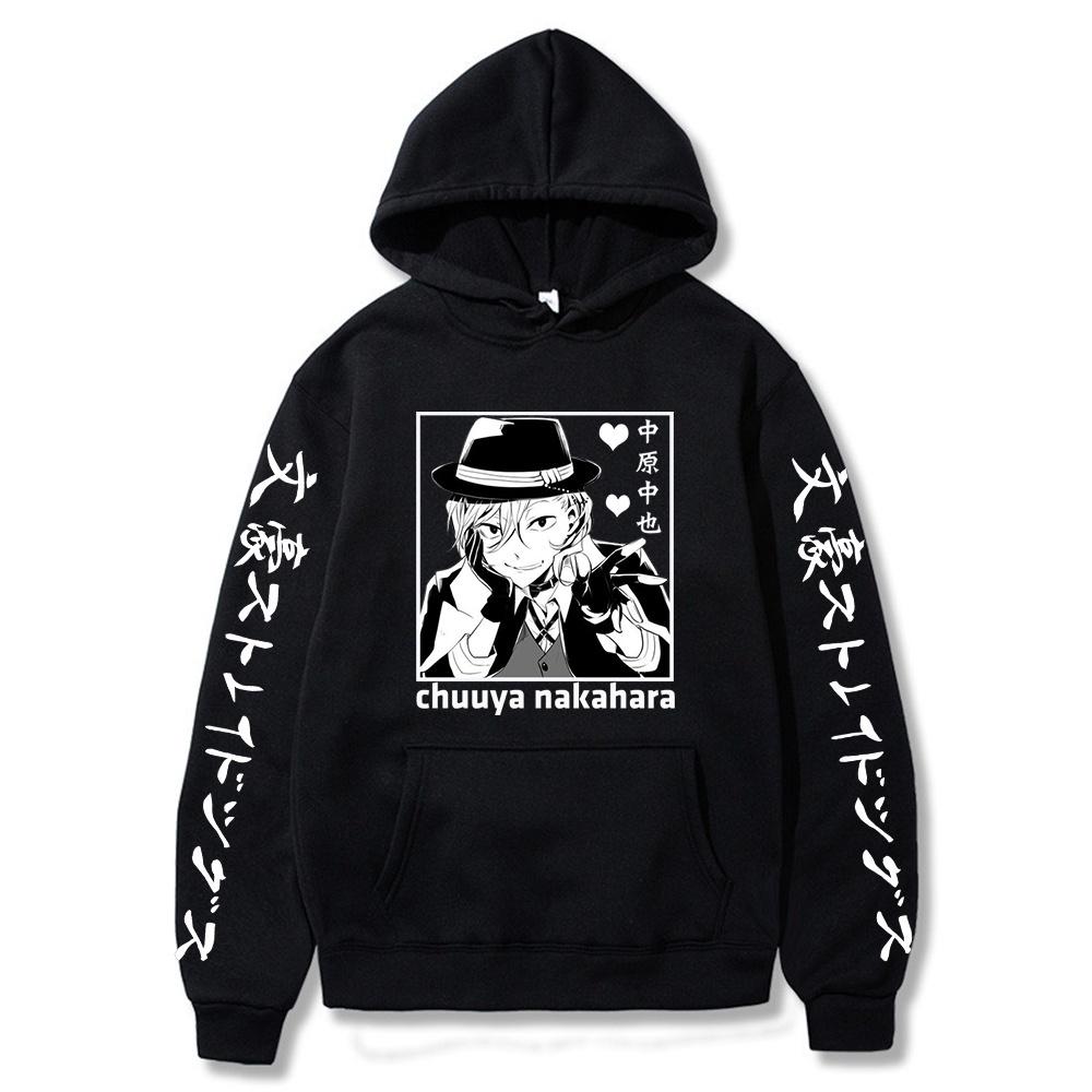 HOT Áo Hoodie In Hình Anime Bungo Stray Dogs Chuuya Nakahara Thời Trang Đường Phố Cho Nam Và Nữ