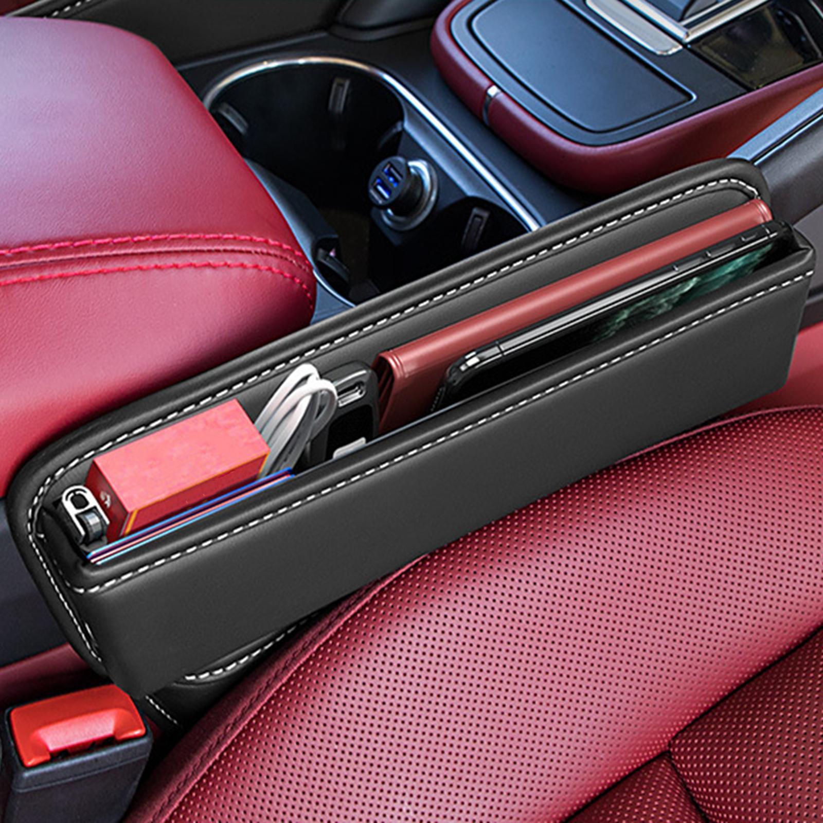 Car Seat  Organizer Car Seat Crevice Storage Box PU Leather for Pens