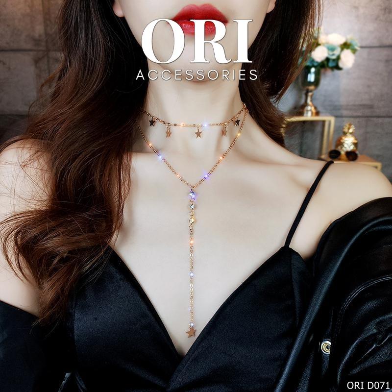 Dây chuyền Chocker dáng dài cánh sao Galaxy thời trang cá tính ORI ACCESSORIES D071