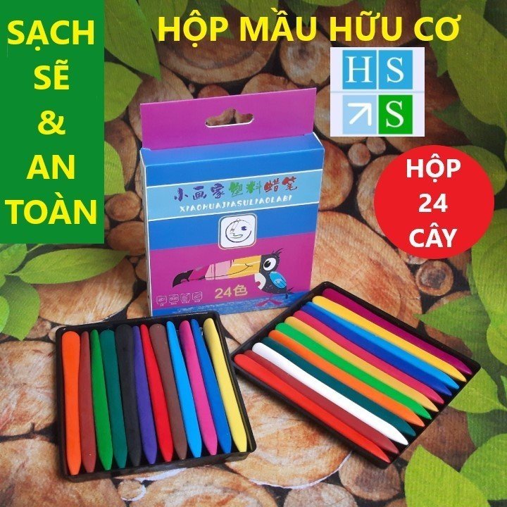 Hộp 24 Cây Bút Màu Sáp 12cm An Toàn Cho Bé