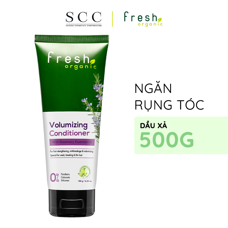 Dầu xả Fresh Organic Phục hồi hư tổn chiết xuất Hương thảo hữu cơ 180g