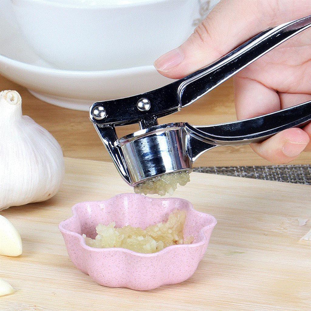 Professional Garlic Press Stainless Steel Crusher Slicer Squeezer Tools