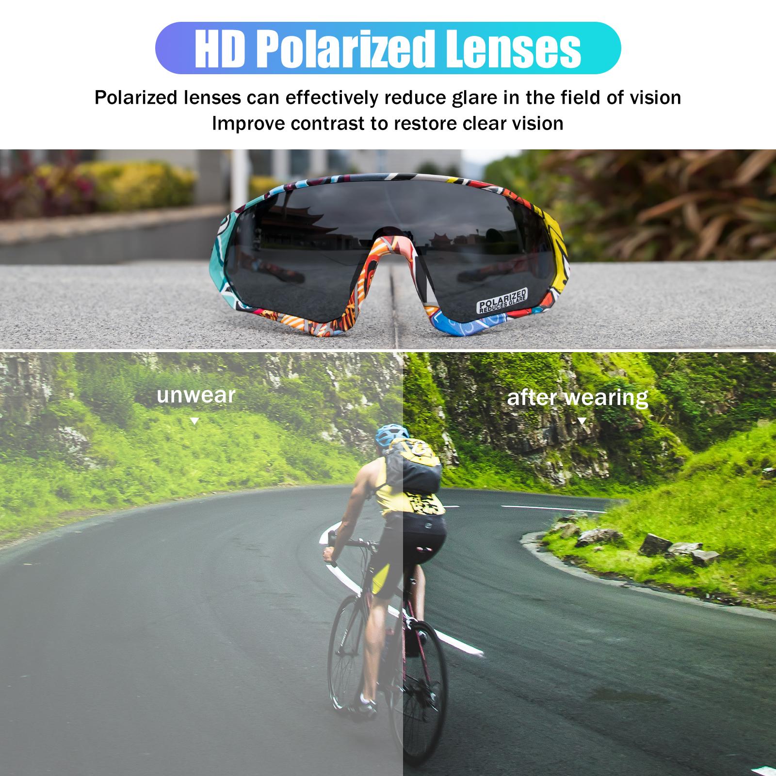 Phân cực thể thao xe đạp xe đạp kính râm Gafas Ciclismo MTB kính đạp kính kính râm tốc độ cho nam giới 5lens Color: 08 Lenses Color: 5lens