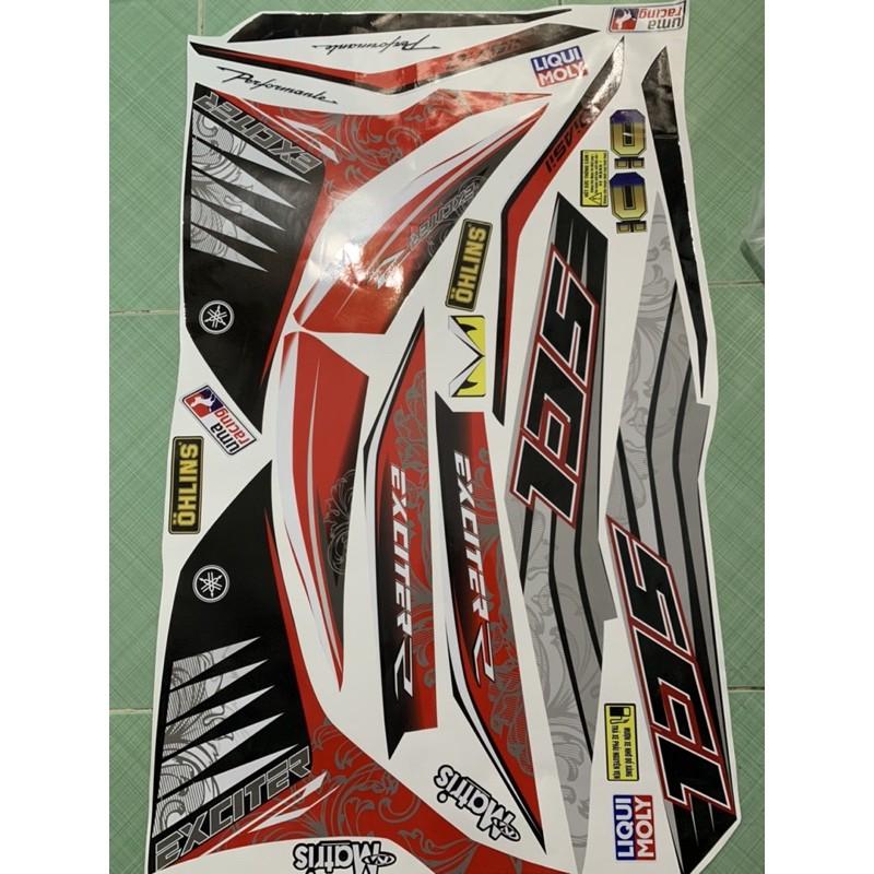 Tem exciter 135 đỏ đen