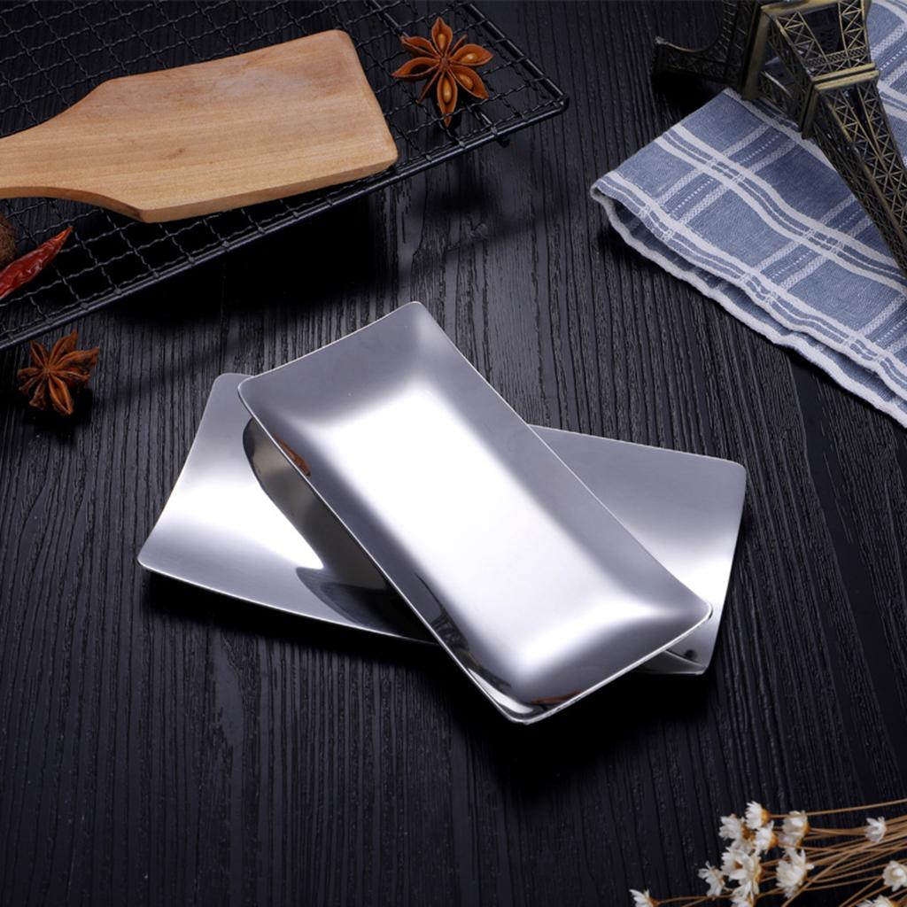 Stainless Steel Towel Dish Snack Nuts Fruit Tray Kitchen Table Tissue Holder
