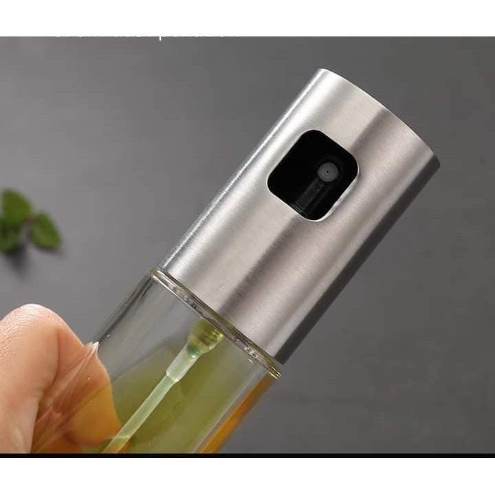 Chai Xịt Dầu Ăn Dạng Phun Sương Dung Tích 100ml Bình Xịt Dầu Ăn Cho Nồi Chiên Không Dầu Chai Thủy Tinh