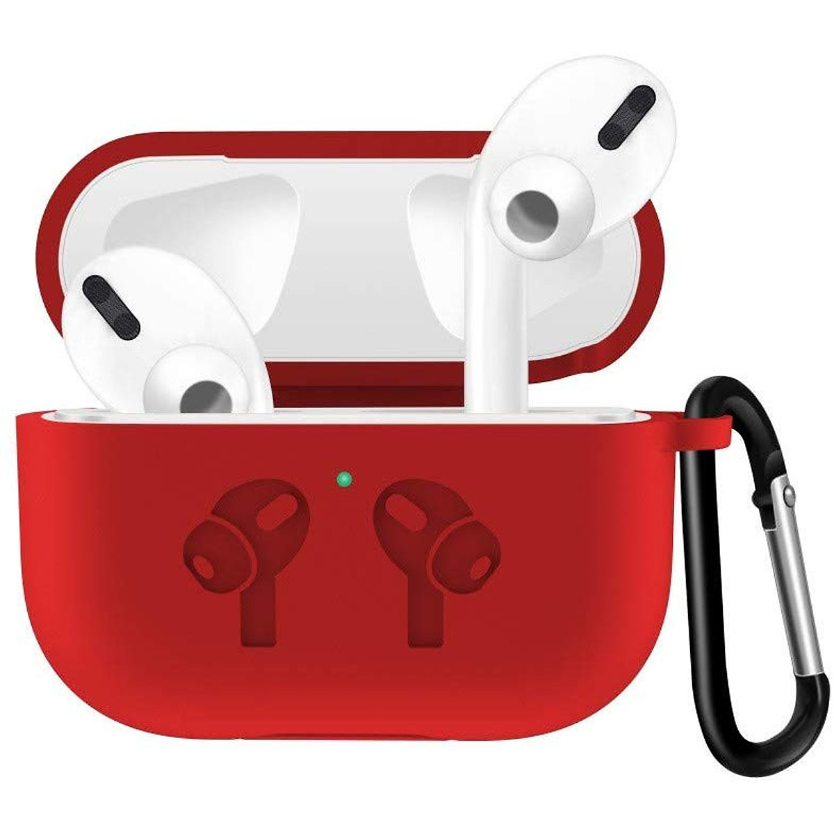 Case Silicon Dành Cho Airpods Pro In Hình Tai Nghe - Kèm Móc Khóa Hàng Chính Hãng - Màu Đỏ