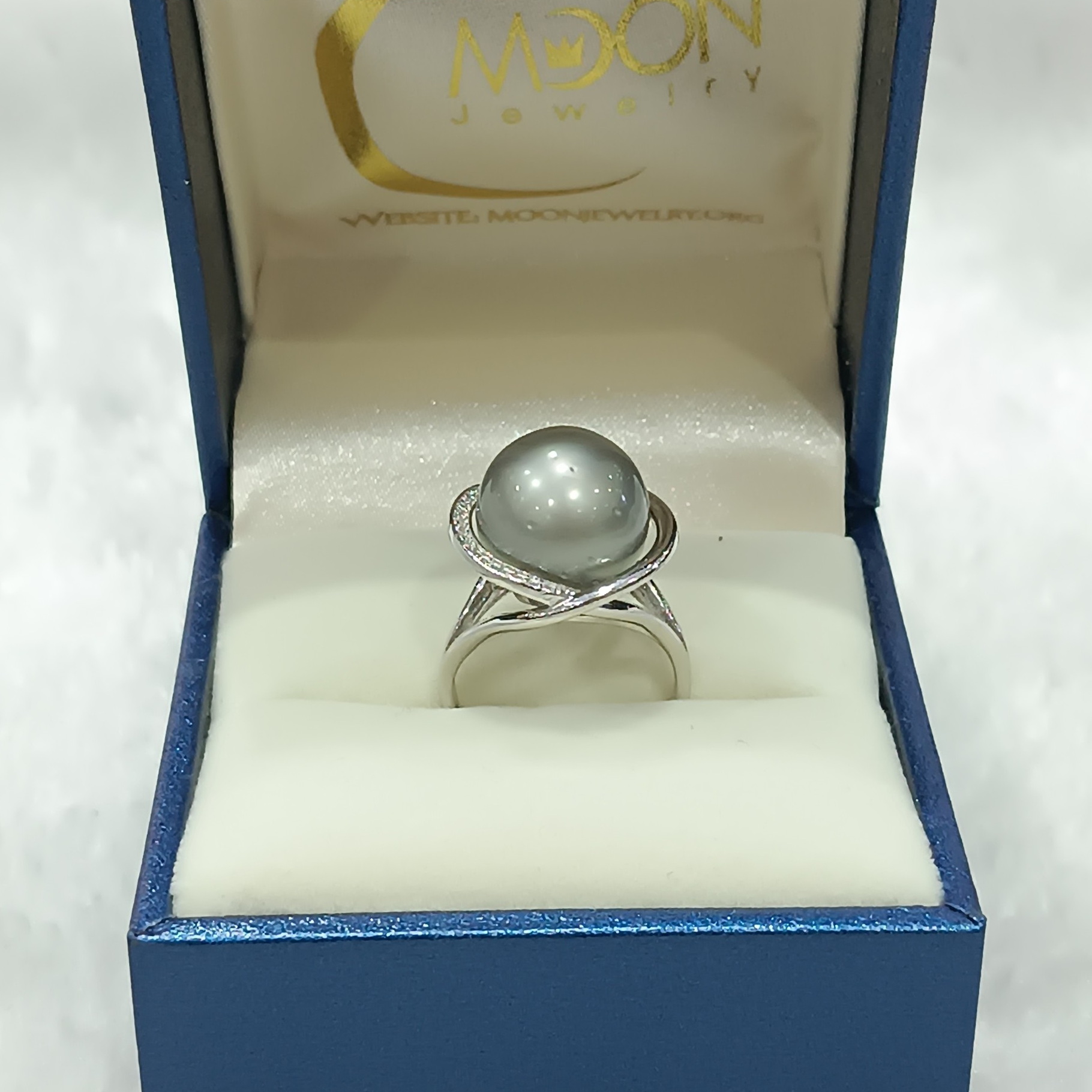 Nhẫn Ngọc Trai Nước Mặn Tahiti Free Size (N0606) - MOON Jewelry