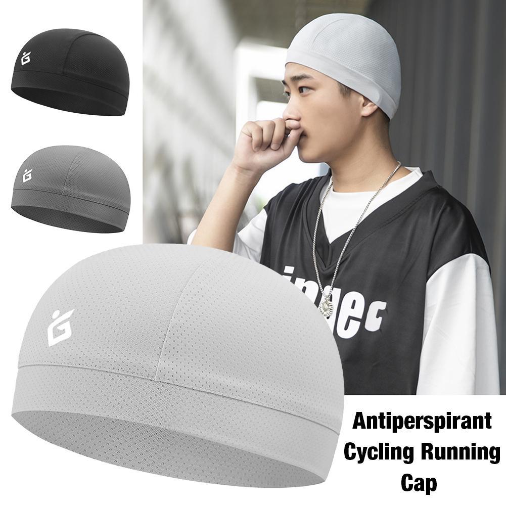 Cooling Skull Cap Breathable Sweat Wicking Cycling Running Hat Cap Inner Liner Helmet Beanie Dome Cap Sweatband Quick Dry Hat