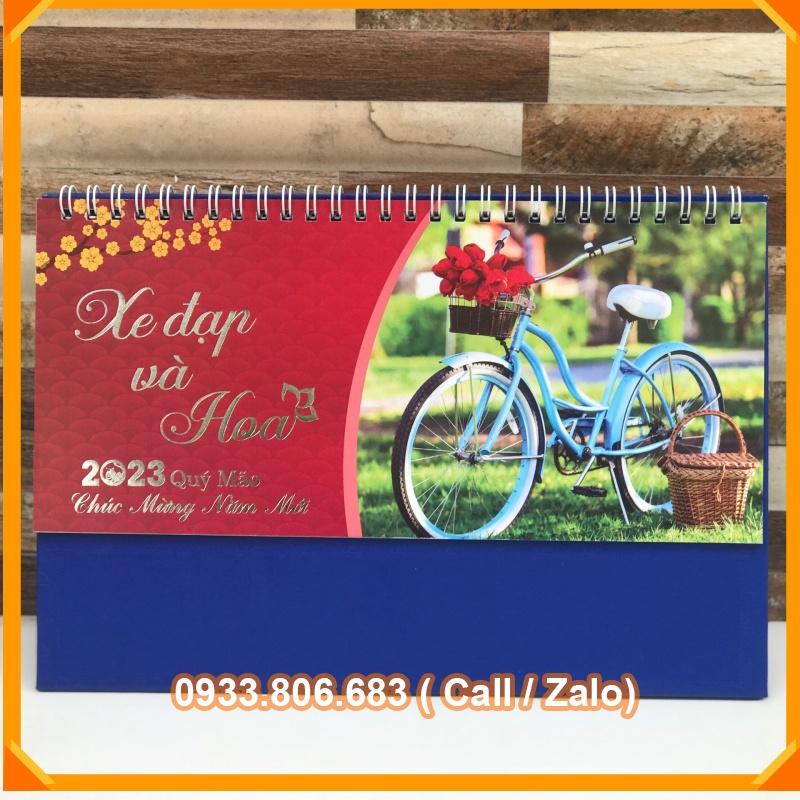 Lịch Để Bàn 2024 Họa Tiết Hoa Phong Cảnh khổ 21.5x16.5cm  (CHỢ LỚN)