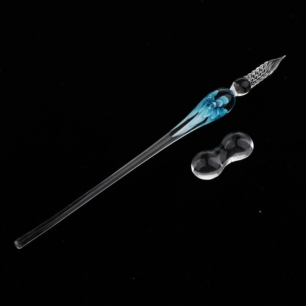 Glass Dip Pen - Glass Signature Pen Elegant Crystal Dip Sign Pen for Writing