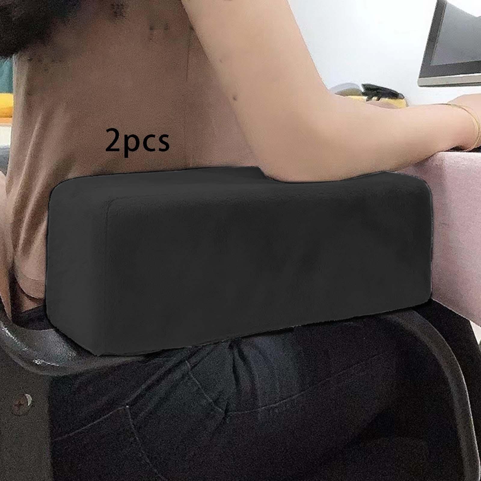 Pair Arm rest Cushion Removable Thick Anti Slip for Gaming Chair Black