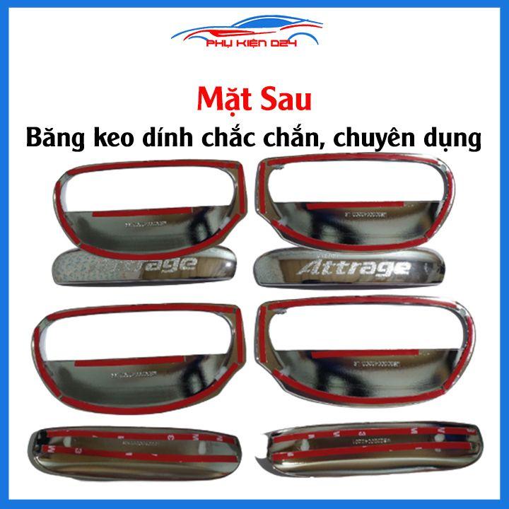 Ốp tay nắm hõm cửa mạ crom Attrage 2015-2016-2017-2018-2019 sáng bóng chống trầy bảo vệ cửa xe ô tô