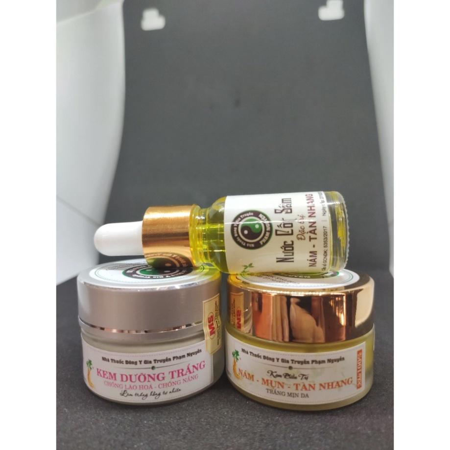 Bộ kem dưỡng trăng, giảm nám tàn nhang và serum cốt sâm đông y gia truyền phạm nguyễn