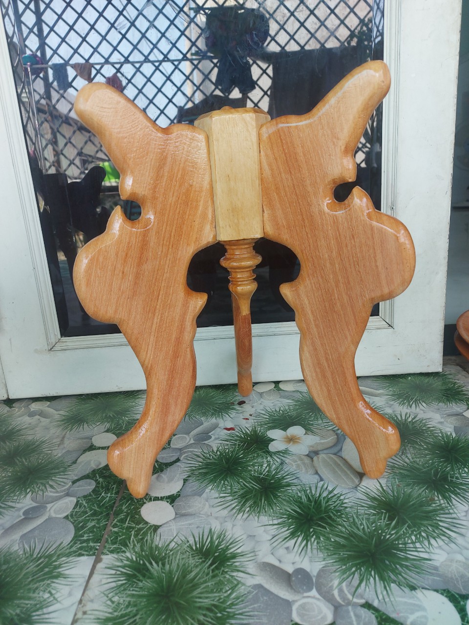 Chò gỗ 3 chân đặt đĩa trái cây thờ cúng Chò Gỗ Gõ 30-35-40cm