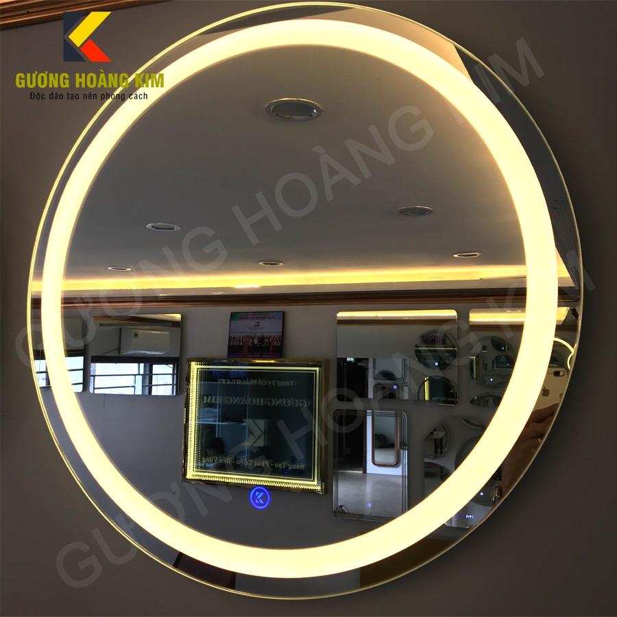 Gương tròn đèn led trang điểm treo tường cảm ứng thông minh kích thước tròn 60cm - guong mirror