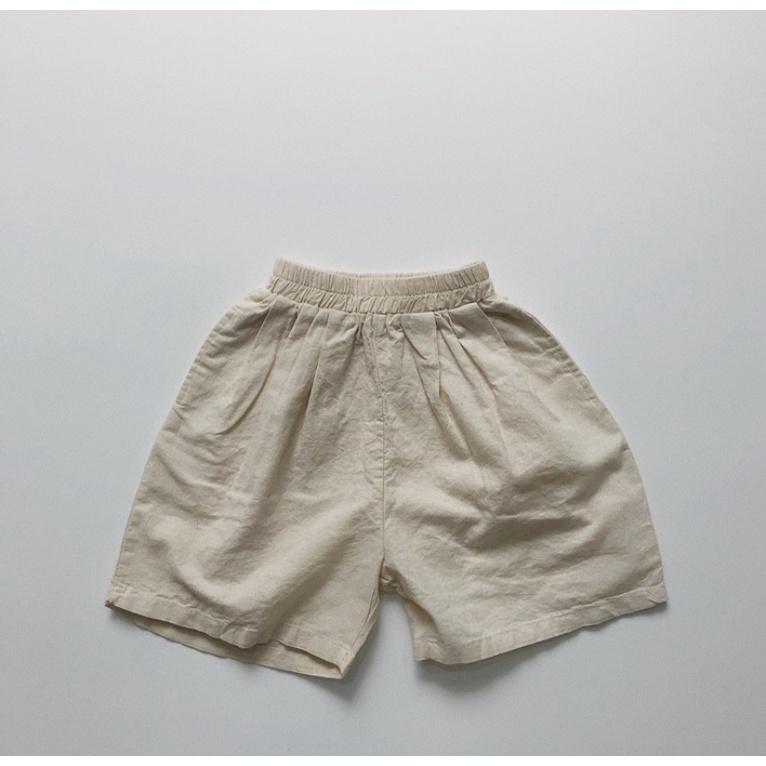 Quần Short Linen đơn màu phong cách Hàn Quốc cho bé Q922